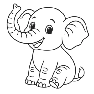 Desenhos de elefante para imprimir e colorir - educação infantil (página 1)